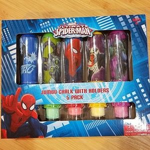 Marvel SPIDER-MAN Jumbo Sidewalk Chalk with Holder